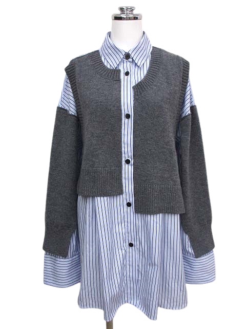 中古】エンフォルド ENFOLD KNIT COMBINATION SHIRT 2024AW ニット