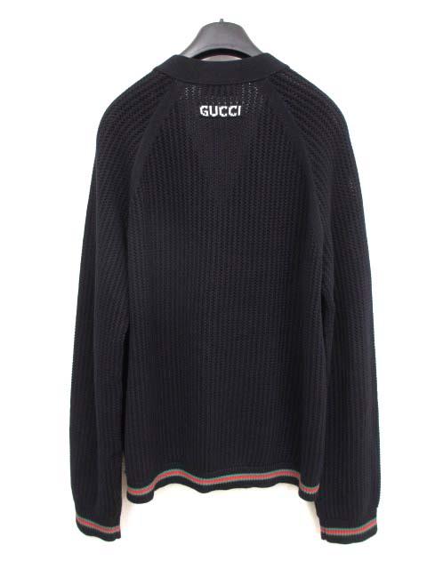 美品 グッチ 24-25AW ウェブ ストライプ コットン ニット カーディガン 中古】グッチ GUCCI 24-25AW ウェブ ストライプ コットン ニット