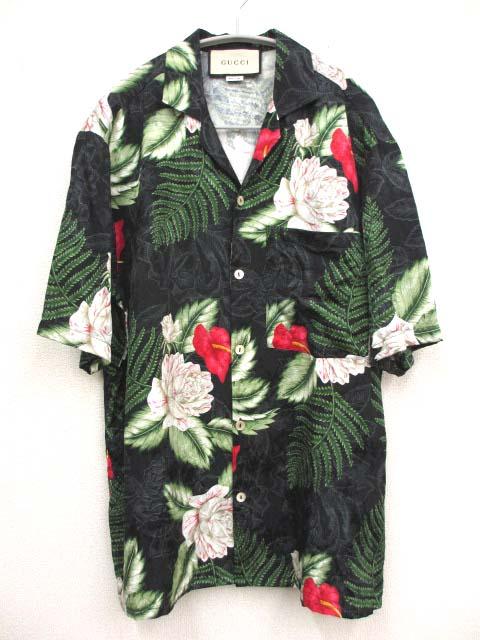 【中古】グッチ GUCCI  624524 ハワイアン ボーリングシャツ 44 アロハシャツ メンズ