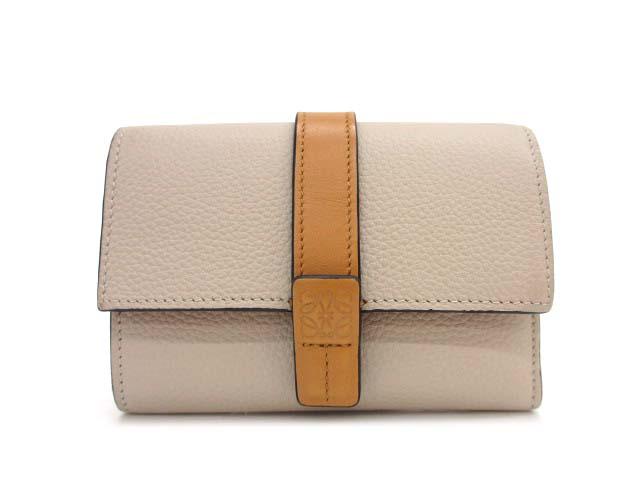 【中古】ロエベ LOEWE C660S86X01 スモール バーティカル ウォレット 三つ折りコンパクト財布 レディース