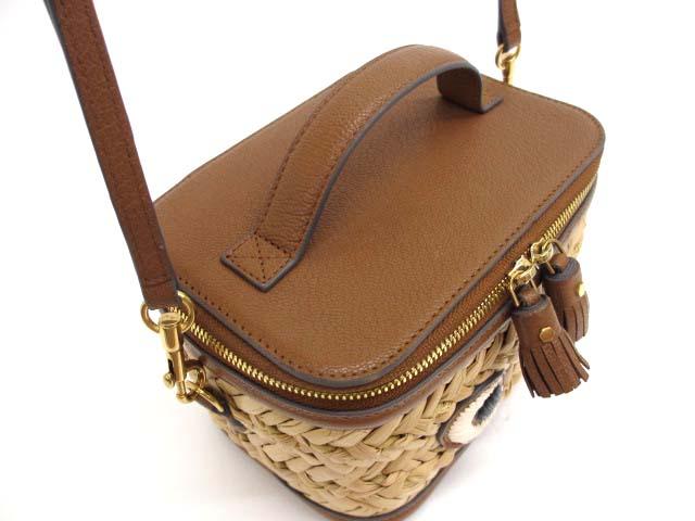 中古】アニヤハインドマーチ ANYA HINDMARCH EYES ラフィア 中古】アニヤハインドマーチ ANYA HINDMARCH EYES ラフィア