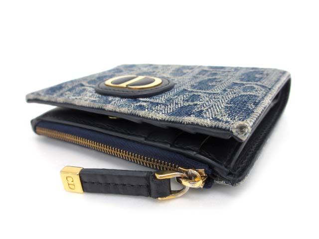 【中古】クリスチャンディオール Christian Dior 30モンテーニュ ダリア ウォレット デニム S2197UDCE 30 Montaigne Dahlia レディース_2