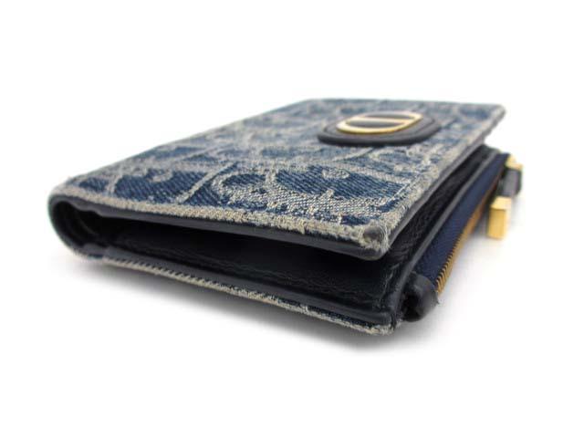 【中古】クリスチャンディオール Christian Dior 30モンテーニュ ダリア ウォレット デニム S2197UDCE 30 Montaigne Dahlia レディース_3