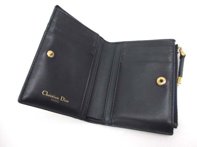 【中古】クリスチャンディオール Christian Dior 30モンテーニュ ダリア ウォレット デニム S2197UDCE 30 Montaigne Dahlia レディース_5