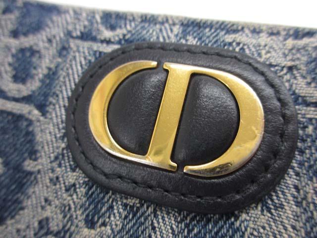 【中古】クリスチャンディオール Christian Dior 30モンテーニュ ダリア ウォレット デニム S2197UDCE 30 Montaigne Dahlia レディース_8