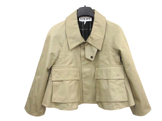 【中古】ロエベ LOEWE 24-25AW コットン トラペーズジャケット 36 S359Y01XBT レディース