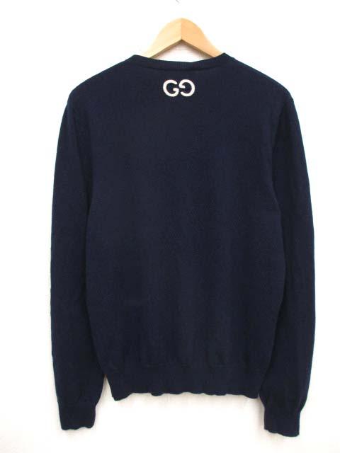 美品 グッチ 597736 GGロゴ エンブロイダリー カシミヤ ニット L 中古】グッチ GUCCI 597736 GGロゴ エンブロイダリー カシミヤ ニット