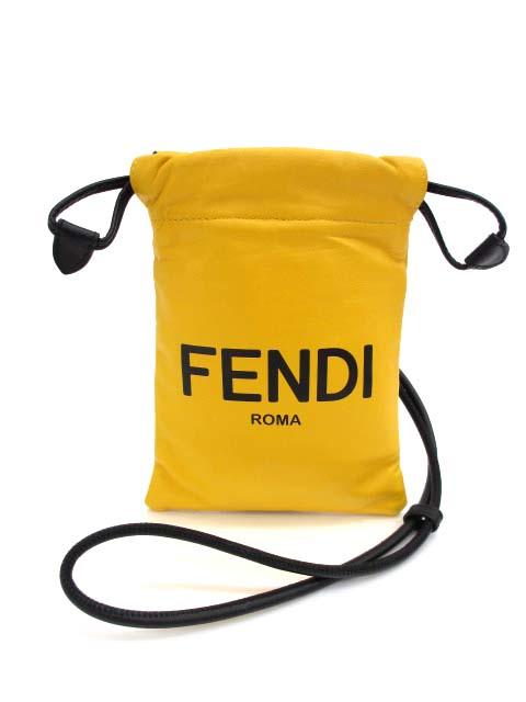【中古】フェンディ FENDI 7AR898 ネックストラップ付 スマホポーチ メンズ レディース