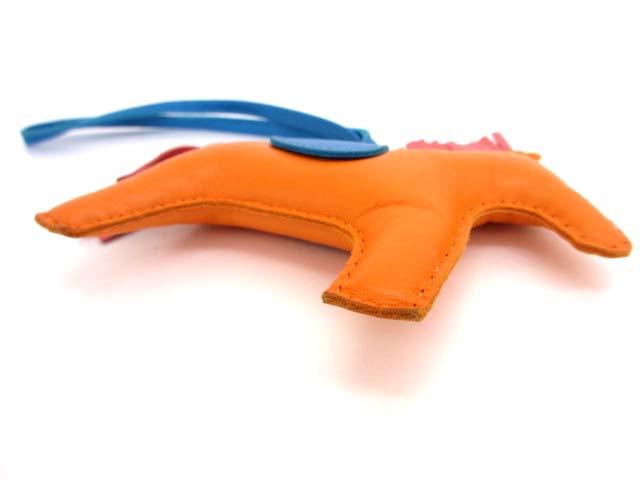 【中古】エルメス HERMES ロデオチャーム MM C刻印 アニョーミロ オレンジポピー/ローズアザレ/ブルーザンジバル レディース_6