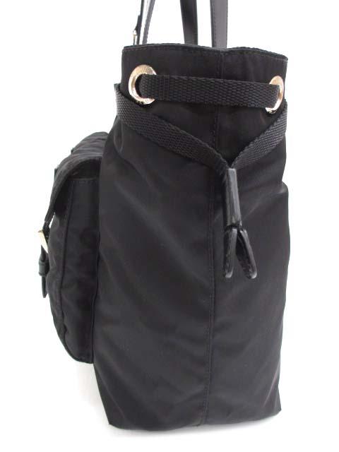 【中古】プラダ PRADA BR3257 トライアングル ドローストリング トートバッグ レディース_4