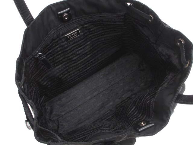 【中古】プラダ PRADA BR3257 トライアングル ドローストリング トートバッグ レディース_8