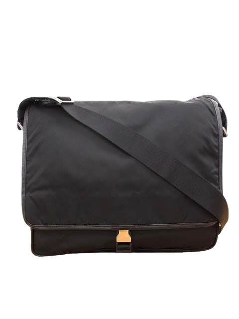 【中古】プラダ PRADA V158 ナイロン×サフィアーノ メッセンジャーバッグ ショルダーバッグ メンズ レディース