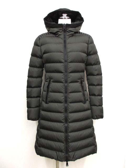 【中古】モンクレール MONCLER TALEVE タレヴ レザー切替ダウンコート 00 レディース