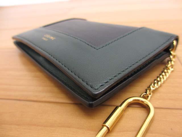 【中古】セリーヌ CELINE コイン＆カードパースオンチェーン フレーム カードケース レディース_3