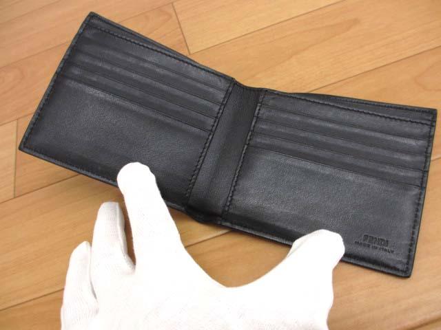 美品 フェンディ FENDI ズッカ ダイアゴナル財布 札入れ 7M0169 フェンディ 二つ折り財布（札入れ） 財布 メンズ ダイアゴナル ズッカ