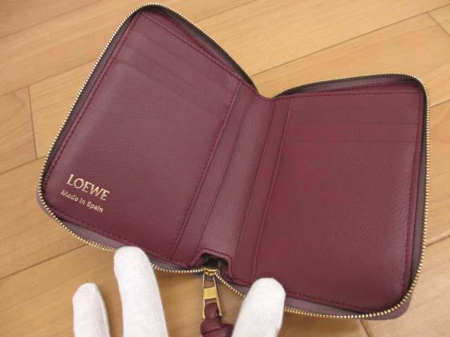 【中古】ロエベ LOEWE ノット コンパクト ジップウォレット 二つ折り財布 CEM1CWZX01　 レディース_5