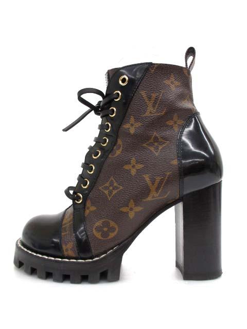 【中古】ルイヴィトン LOUIS VUITTON スタートレイルライン モノグラム アンクルブーツ 36  レディース