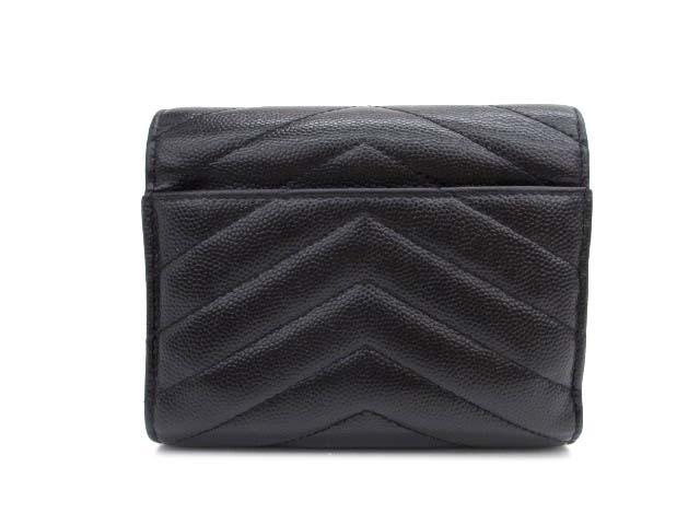 【中古】サンローラン パリ SAINT LAURENT PARIS 403943 カサンドラロゴ ミニ財布 三つ折り財布 レディース