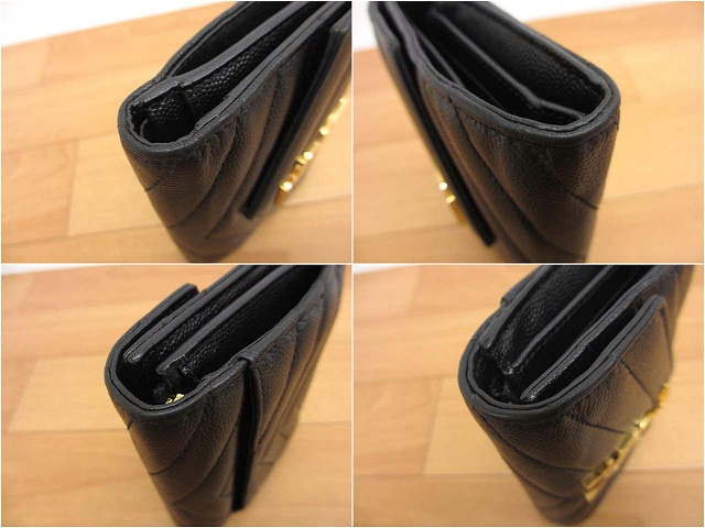 【中古】サンローラン パリ SAINT LAURENT PARIS 403943 カサンドラロゴ ミニ財布 三つ折り財布 レディース