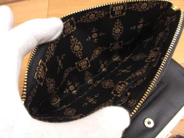【中古】アナスイ ANNA SUI プレイングキャット がま口ファスナー 長財布 レディース_7