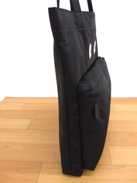 【中古】アニヤハインドマーチ ANYA HINDMARCH Tote Eyes in Black トートバッグ ナイロン 152938 アイズ レディース_3
