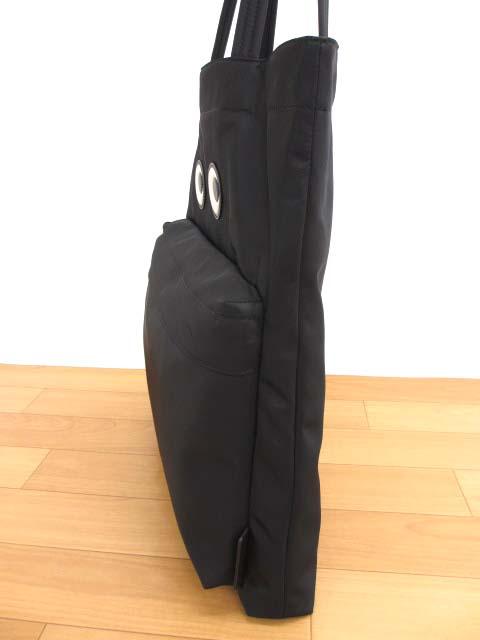【中古】アニヤハインドマーチ ANYA HINDMARCH Tote Eyes in Black トートバッグ ナイロン 152938 アイズ レディース_4