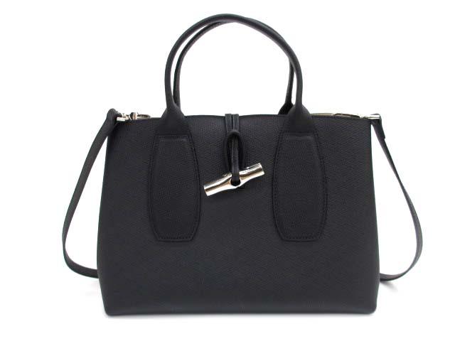 【中古】ロンシャン LONGCHAMP 10058HPN001 ロゾ トップハンドルバッグ M  ハンドバッグ 2way ショルダーバッグ レディース