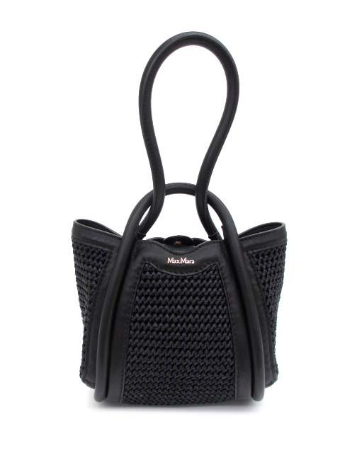 【中古】マックスマーラ MAX MARA ラフィア調 マリン ハンドバッグ かご カゴ 14-51-12321 レディース