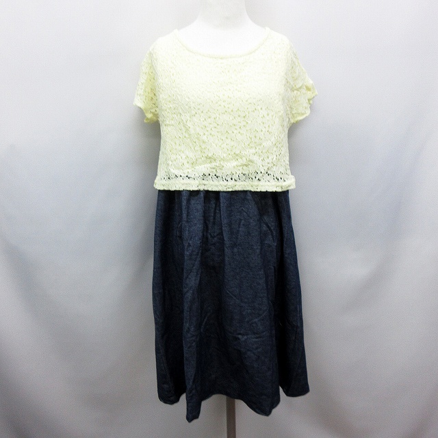 中古 オリーブデオリーブ Olive Des Olive 花柄レース 半袖 カットソー シャンブレー スカート ワンピース Mの通販はau Wowma ブランド古着のベクトル