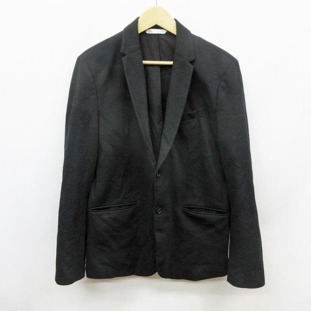 中古 ザラ Zara テーラード ジャケット アウター 総裏 2b L 黒 ブラック系 23 メンズの通販はau Pay マーケット ブランド古着のベクトル