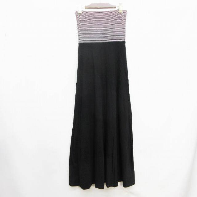 中古 シップス Ships チューブトップ ワンピース ノースリーブ ロング マキシ 切替 ボーダー フレア 綿 M相当 黒の通販はau Pay マーケット ブランド古着のベクトル