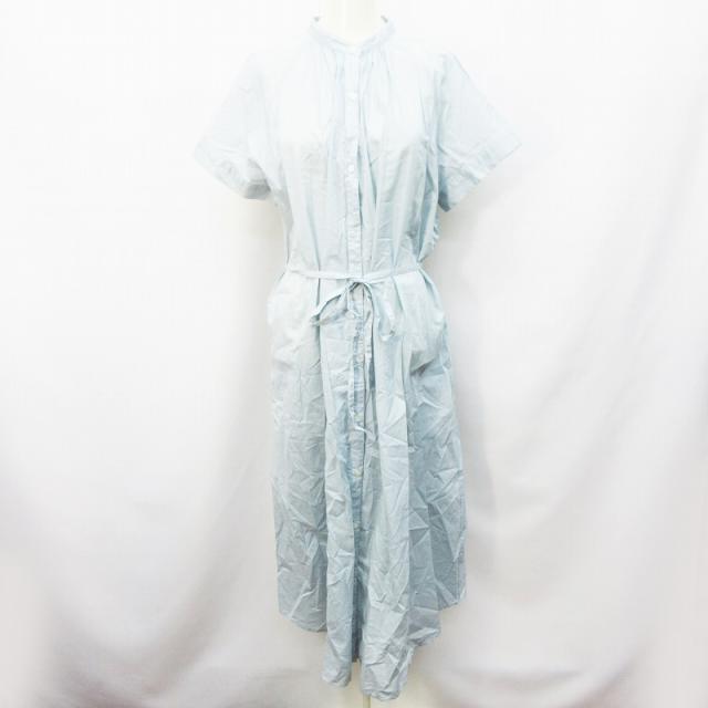 中古 ジーユー Gu シャツ ワンピース 半袖 ラグラン バンドカラー ロング丈 無地 綿 コットン 100 M 青 ブルー系の通販はau Pay マーケット ブランド古着のベクトル