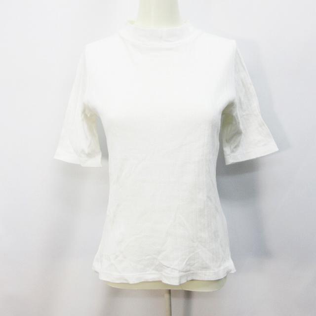 中古 ユニクロ Uniqlo Tシャツ カットソー リブ 五分袖 ハイネック 綿 コットン 100 M 白 ホワイト系 レディースの通販はau Pay マーケット ブランド古着のベクトル