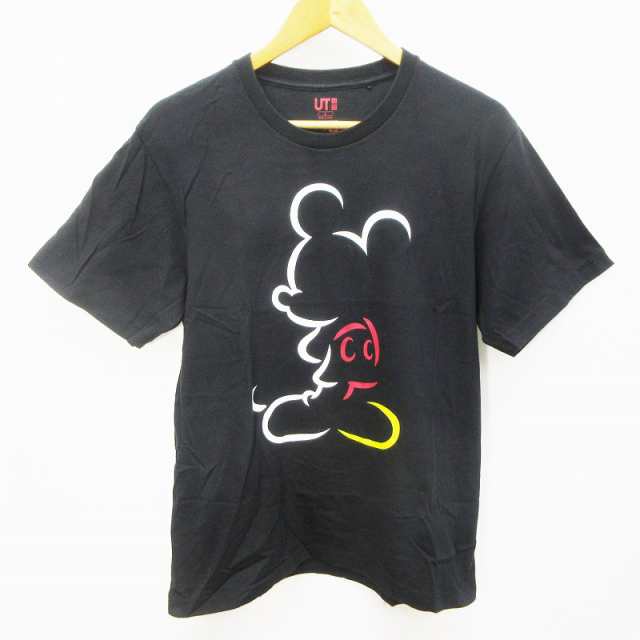 中古 ユニクロ Uniqlo ディズニー Disney Tシャツ カットソー 半袖 丸首 クルーネック ミッキーマウス 綿 L 黒の通販はau Pay マーケット ブランド古着のベクトル