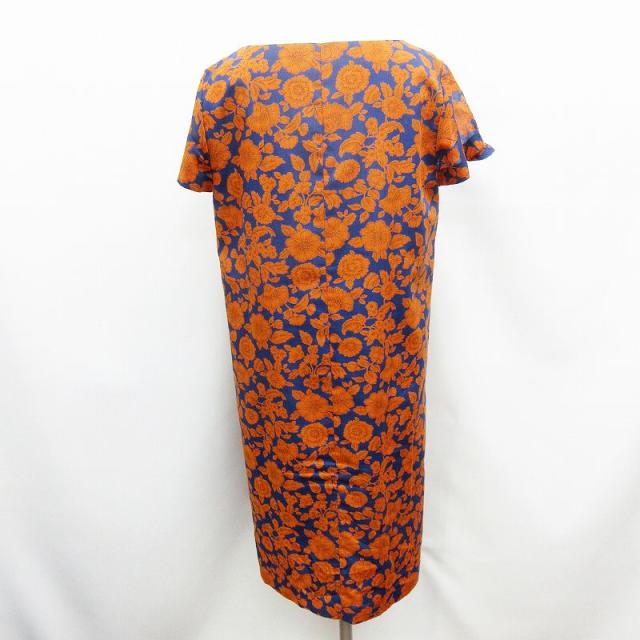 中古 テチチ Te Chichi ワンピース 花柄 フレンチスリーブ M オレンジ 紺 ネイビー 37 レディースの通販はau Pay マーケット ブランド古着のベクトル