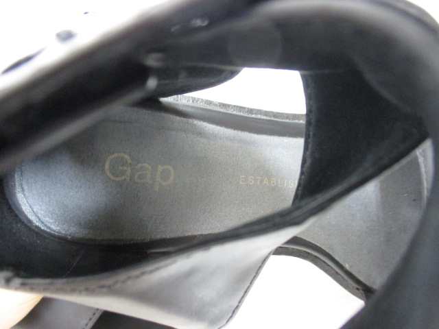 中古 ギャップ Gap ウエッジソール サンダル 黒 ブラック 靴 シューズ