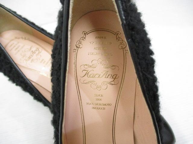 中古 未使用 カリアング Kariang パンプス リボン ボア 切替え 厚底 ハイヒール 23 黒 ブラック 靴 シューズ 箱付の通販はau Pay マーケット ブランド古着のベクトル
