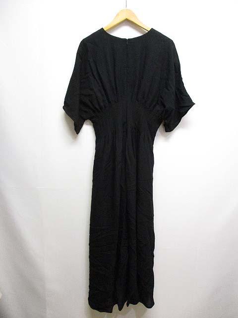 中古 ミラオーウェン Mila Owen 五分袖 ドルマン ロング ワンピース 0 黒 ブラック 裏地付き レディースの通販はau Pay マーケット ブランド古着のベクトル