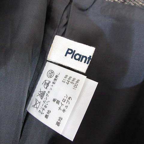 中古】プランテーション plantation ウール混 刺繍 スカート M グレー