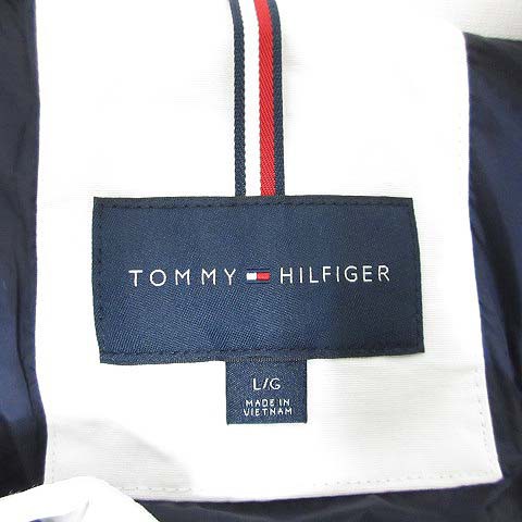 【中古】トミーヒルフィガー TOMMY HILFIGER 美品 ナイロン 中綿 ジャケット ブルゾン L 白 ダブルジップ 78J4151｜au  PAY マーケット