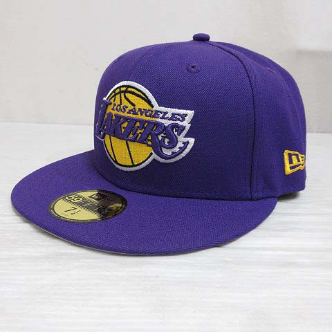 中古】未使用品 ニューエラ 59FIFTY NBA ロサンゼルス レイカーズ