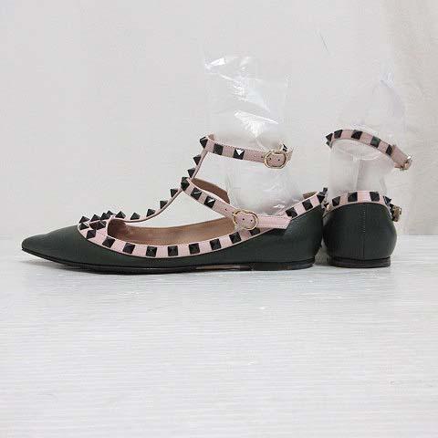 中古】ヴァレンティノ ガラヴァーニ パンプス フラット ロックスタッズ