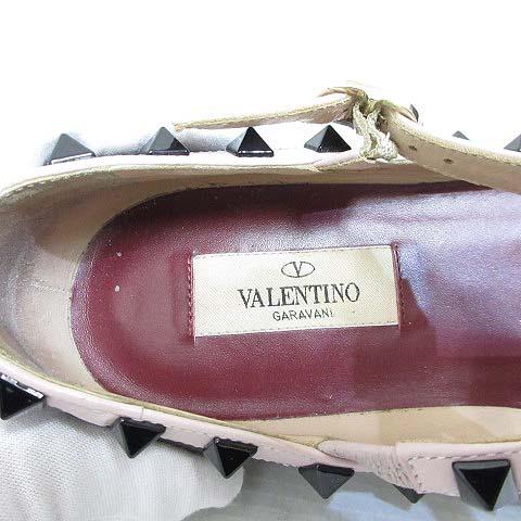 中古】ヴァレンティノ ガラヴァーニ パンプス フラット ロックスタッズ