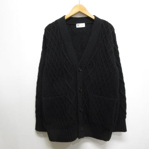 【中古】ニュートラルワークス N/ フィシュアンドシープス フィッシャーマン カーディガン M 黒 ブラック KSU32222の通販は