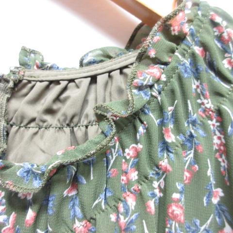 中古】ローズティアラ Rose Tiara 美品 七分袖 花柄 シフォン