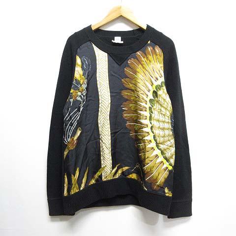 中古】エルメス HERMES ツイルレーヌ ニット セーター シルク 切替え