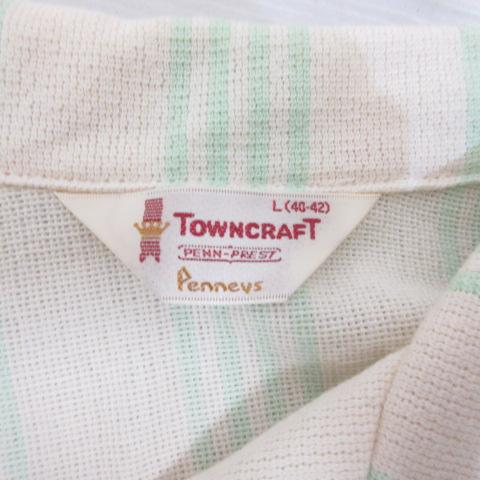 中古】タウンクラフト TOWNCRAFT Penneys ストライプ柄 半袖 シャツ L