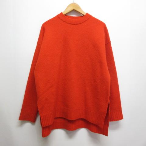 【中古】ジルサンダー JIL SANDER SWEATER CN LS ウール ニット セーター 長袖 44 オレンジ J21GP0003 J14506