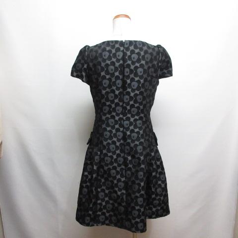 アキMS GRACY 花柄 半袖ひざ丈ワンピース 38 M'sグレーシー花柄 半袖ワンピース アキMS GRACY 花柄 半袖ひざ丈