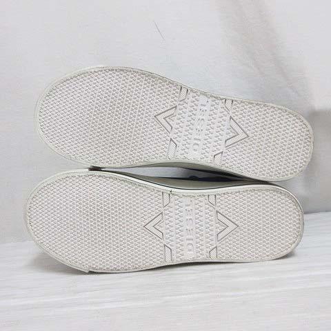 【中古】ディーゼル DIESEL 極美品 S-ASTICO MC WEDGE 厚底 スニーカー シューズ 24.5cm ブルー Y02492 ハイカット 靴